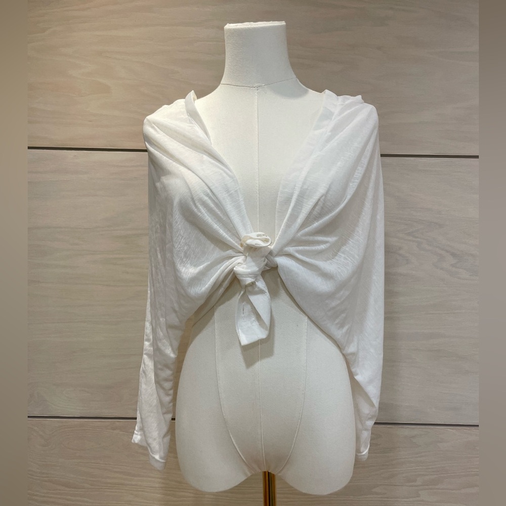 White Harajuku Sheer Hoodie Top